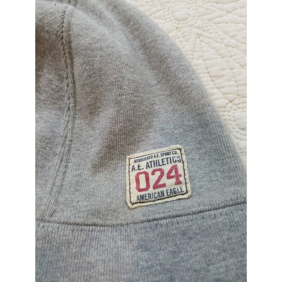 American Eagle AE Athletics 024 Gray Knit Beanie Hat One Size 100% Cotton - Picture 3 of 4